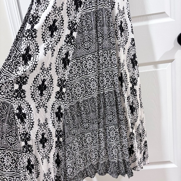 Free People Women Of The Water Maxi Dress Bandeau Black White Boho Small/Medium - Picture 2 of 12